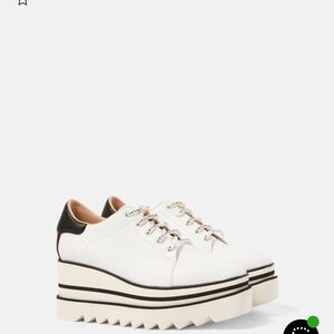 Stella McCartney Women's White and Black Platform Sneakers